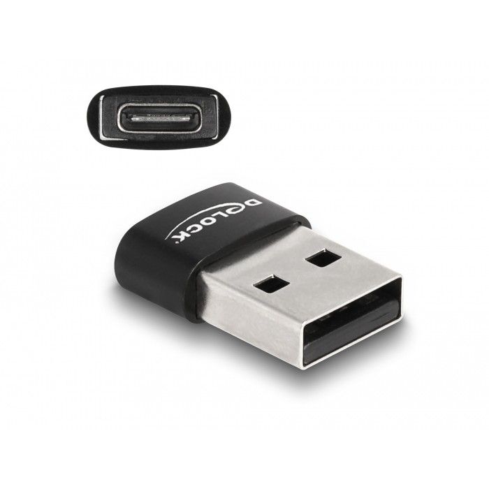 Adapter USB DELOCK USB 2.0 USB Type‑A Male → USB Type‑C Female – Zezë
