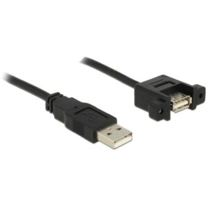 Kabllo USB DELOCK USB 2.0 A Male → USB 2.0 A Female / 1 m – Zezë