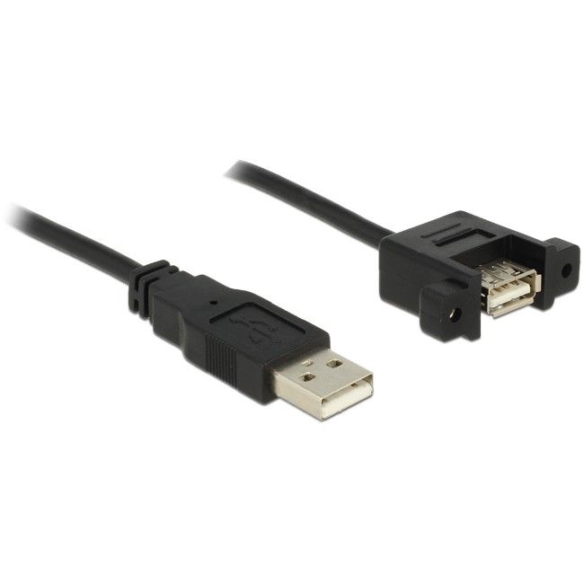 Kabllo USB DELOCK USB 2.0 A Male → USB 2.0 A Female / 1 m – Zezë
