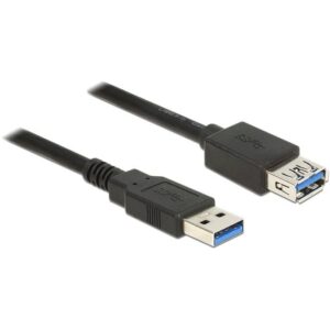 Kabllo USB DELOCK 3.0 Type-A Plug to Type-A Socket Extension 2m - Zezë
