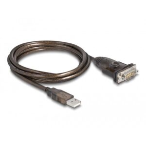 Adapter USB DELOCK 2.0 Type‑A to Serial RS‑232 D‑Sub 9‑Pin