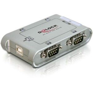 Hub USB DELOCK 2.0 në 4-Port Serial RS-232