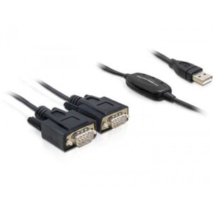 Adapter USB DELOCK 2.0 Serial – 2x 9-Pin Male