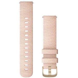 Rrip për orë Garmin 20mm Nylon Replacement Band – Pink with White Gold Buckle