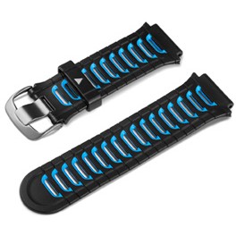 Rrip për orë Garmin Silicone Replacement Band – Black/Light Blue