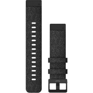 Rrip për orë Garmin QuickFit 20mm Nylon Replacement Band – Black/Slate Gray