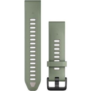 Rrip për orë Garmin QuickFit Replacement Band– 20 mm Silicone Meadow Green / Gray