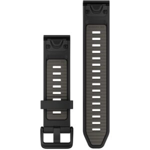 Rripa për orë Garmin QuickFit 20mm Silicone Replacement Band Black/Pebble Grey