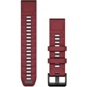 Rrip për orë Garmin QuickFit Replacement Band – 22 mm Silicone Marsala / Graphite
