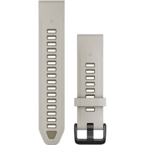 Rrip për orë Garmin replacement strap QuickFit 20mm silicone fog grey/sandstone