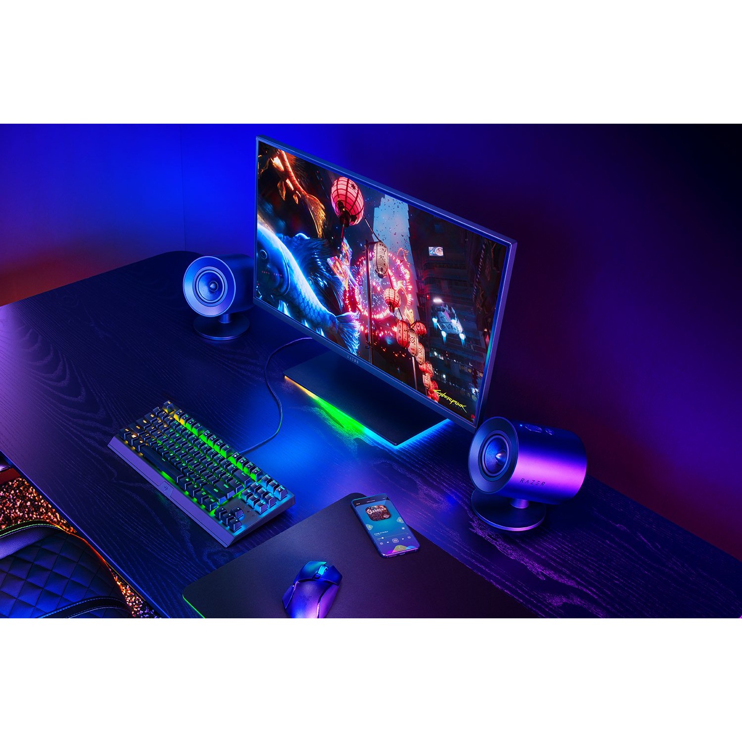 Altoparlantë Razer Nommo V2 X Round Desktop Speaker - Zezë - Figura 5