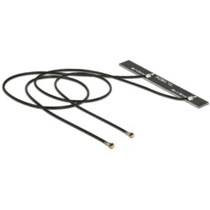 Kabllo për Rrjet DELOCK WLAN Dual Antenna / 2× MHF IV / HSC MXHP32 Compatible / 5 dBi / 250mm / PCB Internal