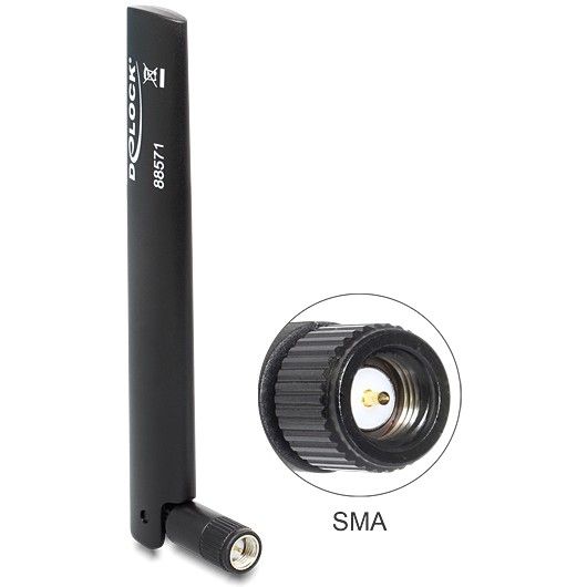 Antena për Rrjet DELOCK LTE Antenna SMA / –0.8 to 3.0 dBi / Omnidirectional / Joint