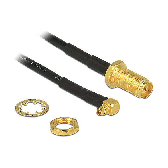 Aksesorë për rrjet DELOCK Antenna Cable RP-SMA Female - MMCX 90° Male / 320 mm