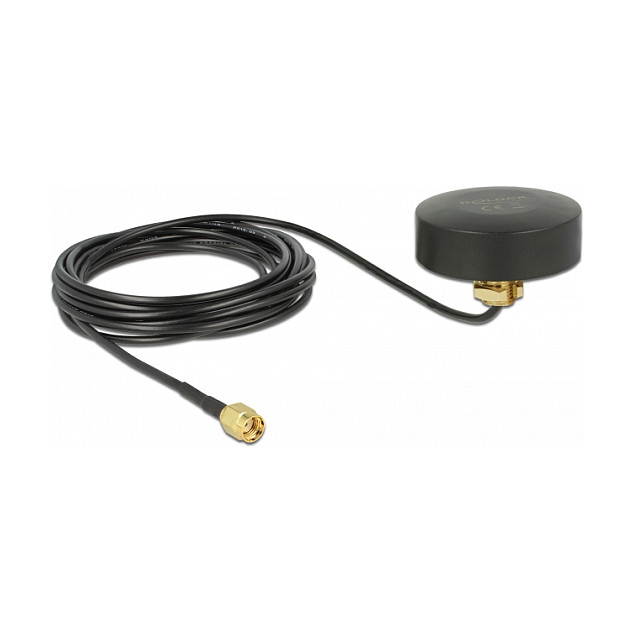 Antenë për rrjet DELOCK WLAN 802.11 b/g/n RP-SMA Male - RG-174 Cable 2dBi / 1.5m / Outdoor – Zezë