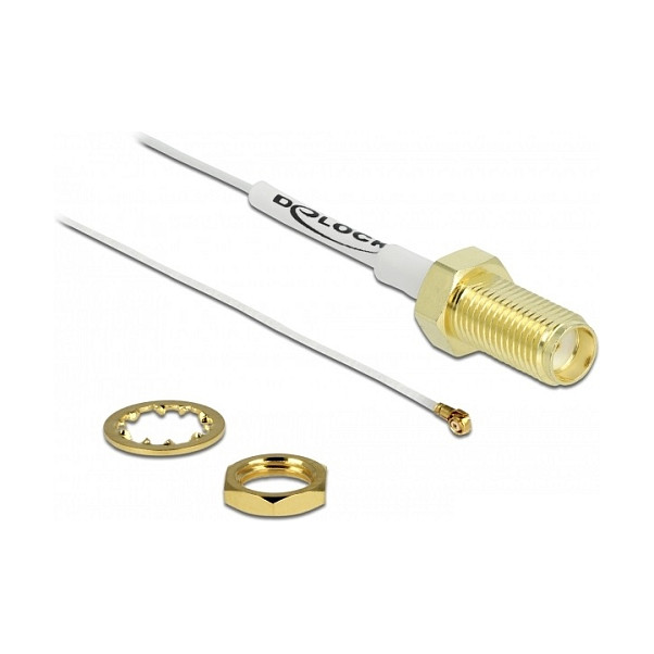 Aksesorë për rrjet DELOCK Antenna Cable SMA Female - MHF4 Male 0.81 / 20cm - Bardhë