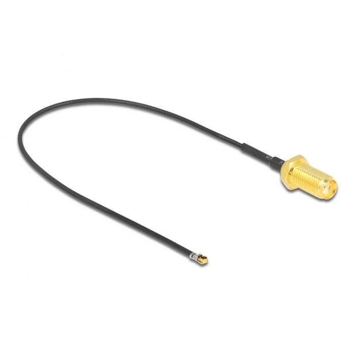WiFi USB DELOCK Antenna Cable SMA Socket to MHF 4L LK Plug / 1.37 / 20cm / Thread Length 10mm