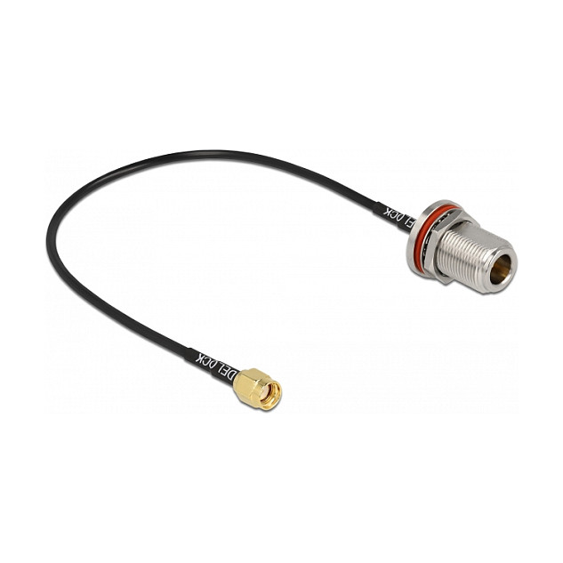 Aksesorë për rrjet DELOCK / RP-SMA Male – N Female / RG‑174 / 30 cm
