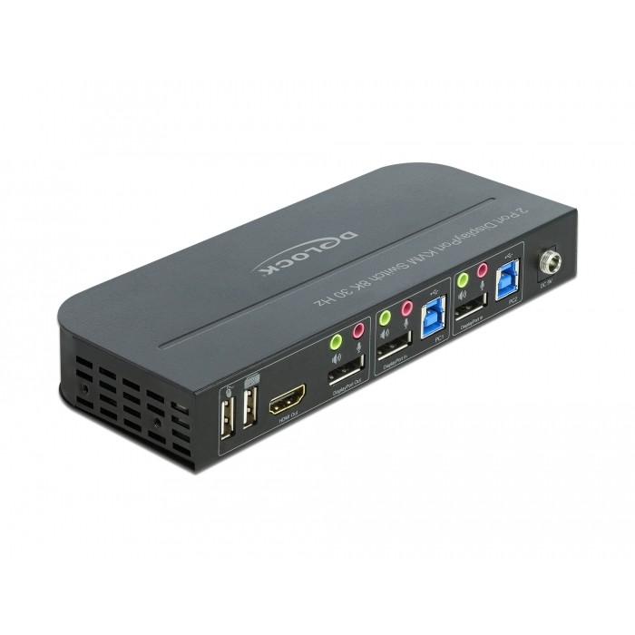 Switch KVM DELOCK DisplayPort 1.4/ 8K 30Hz / USB 3.0 / Audio - Figura 2