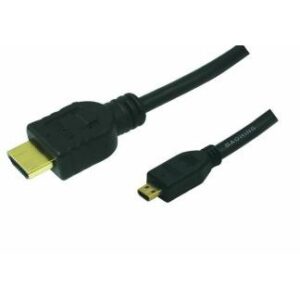 Kabllo HDMI LogiLink / High Speed with Ethernet / HDMI-A Plug → HDMI Micro-D Plug / St/St / 1.0m - Zezë