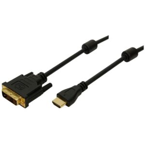 Kabllo HDMI LogiLink / HDMI-A Plug → DVI-D (18+1) Plug / St/St / 2.0m - Zezë