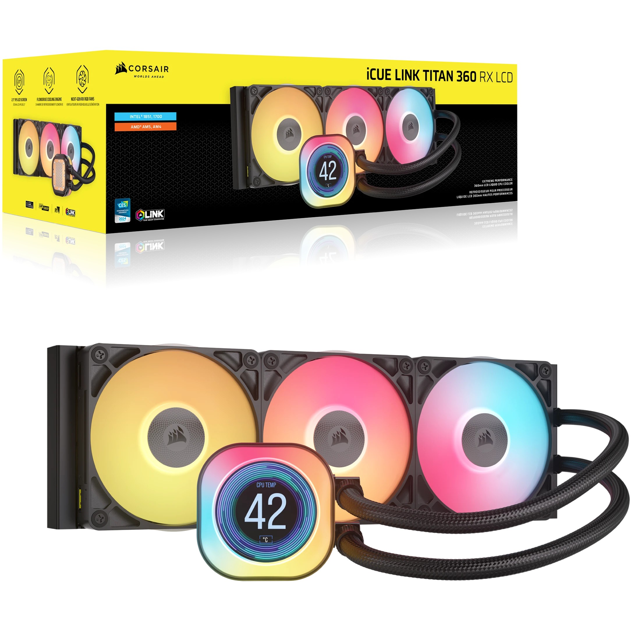 Ftohës për procesor – Corsair iCUE LINK TITAN 360 RX LCD 360mm - Figura 2