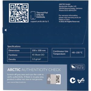 PAD K ARCTIC Thermal pad BLAU TP-3 100x100mm.1pcs
