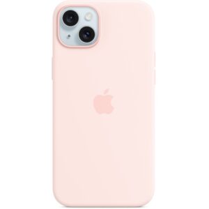 Silikon Case iPhone 15 Plus mit MagSafe (hellrosa)