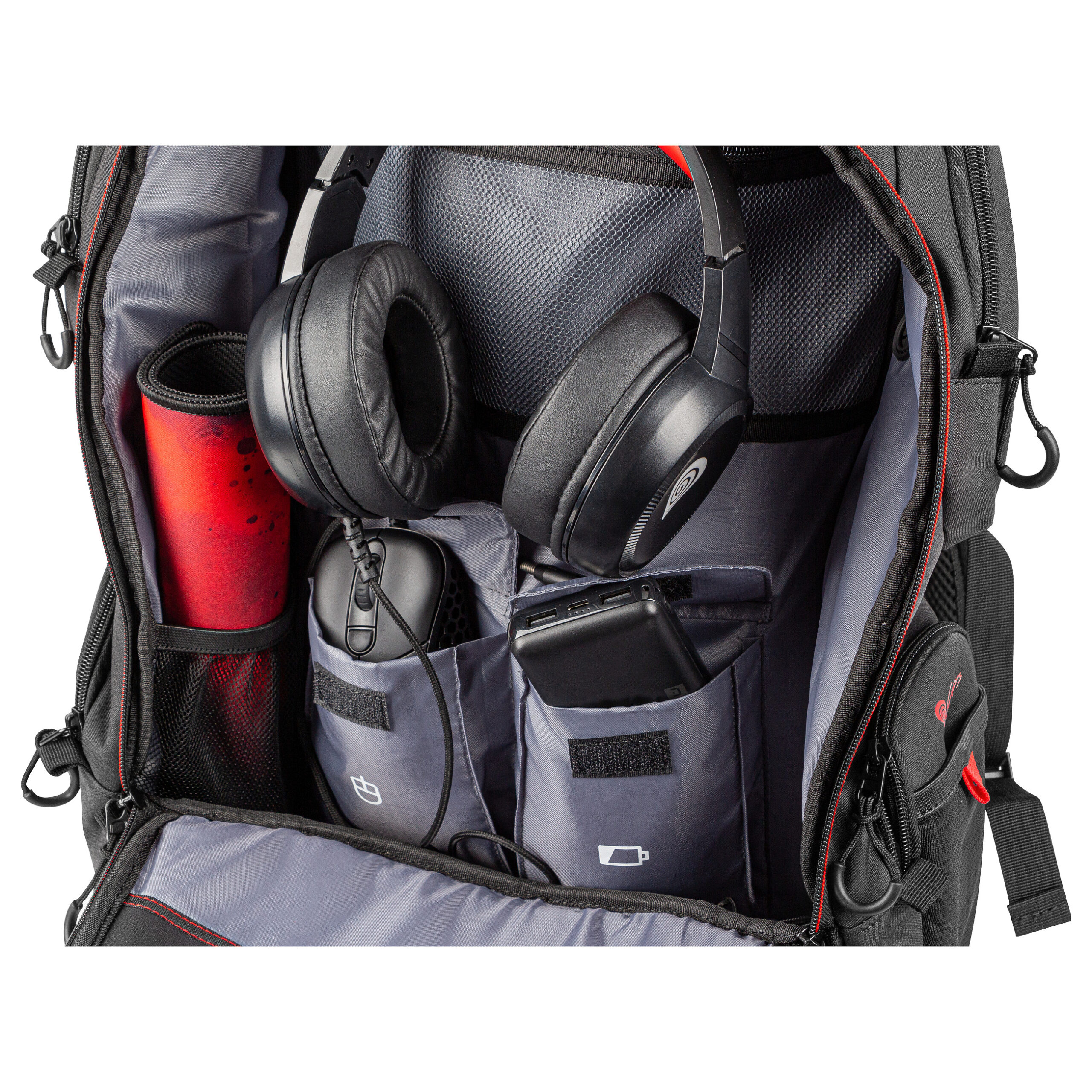 Çantë Genesis Notebook Pallad 550 Backpack 17.3" - Zezë/Kuqe - Figura 3