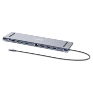 Docking Station MANHATTAN / 12‑in‑1 / 4K / 2×USB‑A / 2xUSB-C / 1×HDMI / 2×DisplayPorts – Argjend