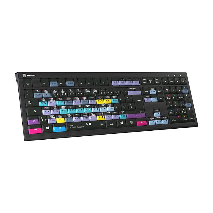 Tastierë Me kabllo LogicKeyboard DaVinci Resolve Astra 2 DE – Zezë/Shumëngjyrëshe - Figura 3
