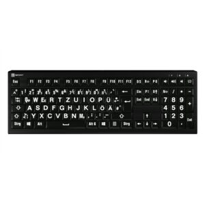 Tastierë me Kabllo LogicKeyboard XL-Print Astra 2 / DE layout - Zezë