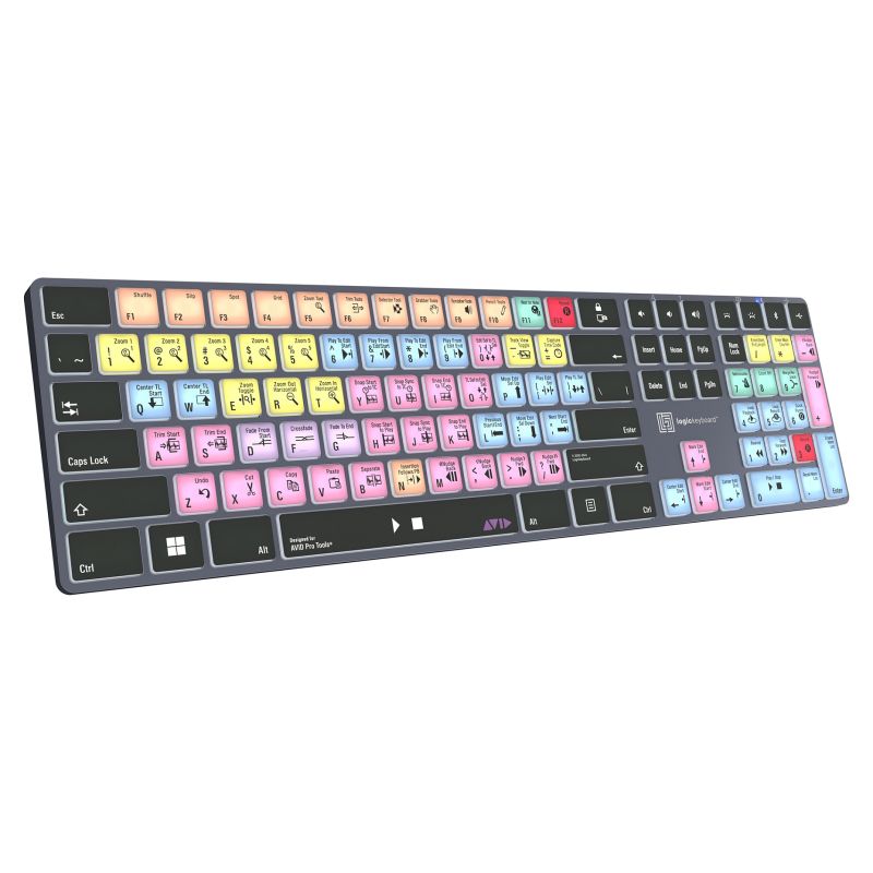 Tastierë Me kabllo Logickeyboard Avid Pro Tools Titan DE – Zezë/Shumëngjyrëshe - Figura 2