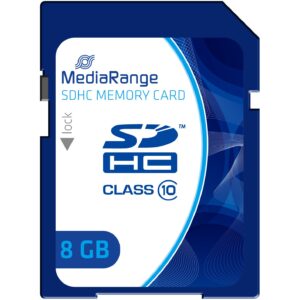 Kartë Memorie SD MediaRange 8GB SDHC CL.10 - Blu