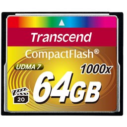 Kartë memorie SD CARD CompactFlash 64GB Transcend TS64GCF1000. MLC
