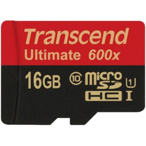 Kartë memorie SD microSD 16GB Transcend SDHC UHS1 600x w/Adap.