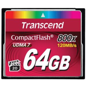 Kartë memorie SD CompactFlash 64GB Transcend TS64GCF800. MLC