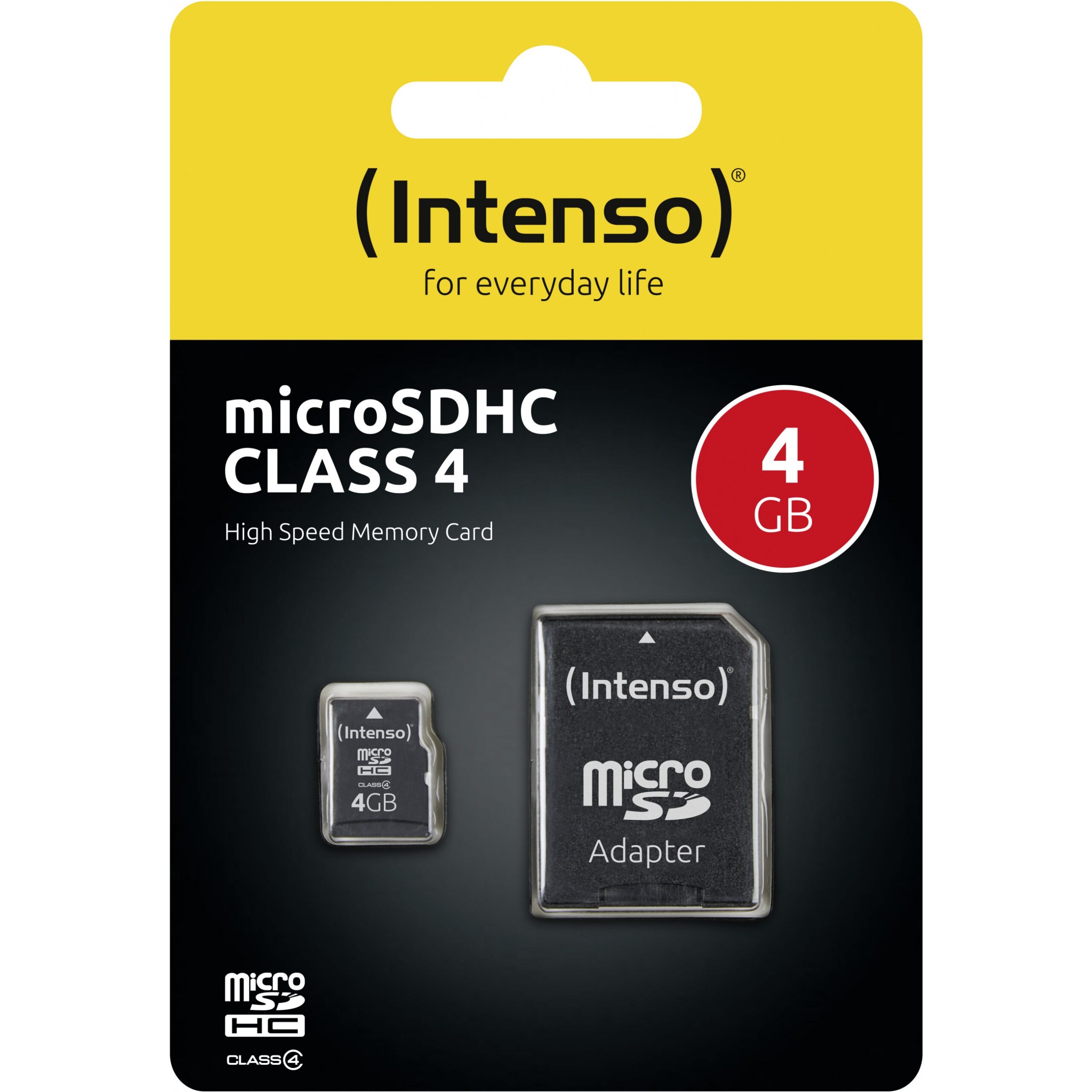 Kartë memorie SD CARD 4GB Intenso MicroHC 21MB/s +Adapter - Figura 4