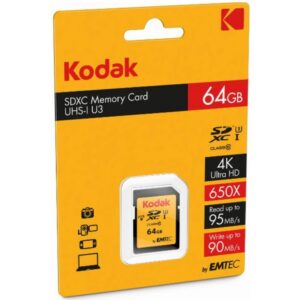 Kartë memorie SD CARD Kodak 64GB UHS-I U3 V30 Ultra