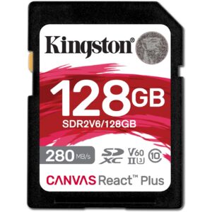 Kartë memorie SD CARD 128GB Kingston XC React+ 280R/100W Reader