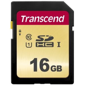 Kartë Memorie SD CARD 16GB Transcend SDHC SDC500S 95/60 MB/s