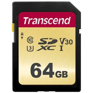 Kartë Memorie SD CARD 64GB Transcend SDXC SDC500S 95/60 MB/s