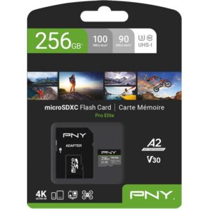 Kartë Memorie SD CARD Micro XC 256GB PNY Pro Elite R100MB/s W90MB/s reta