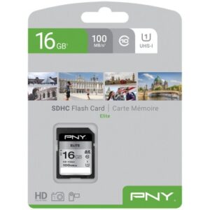 Kartë Memorie SD CARD HC 16GB PNY Elite R100MB/s