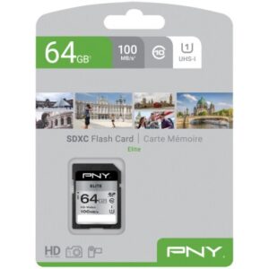 Kartë Memorie SD CARD XC 64GB PNY Elite R100MB/s