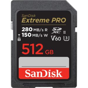 Kartë Memorie SD Sandisk CARD PRO 512GB V60 UHS-II S