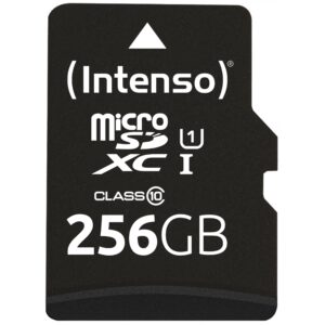 Kartë Memorie SD CARD 256GB Intenso Premium MicroXC 45MB/s +Adapter