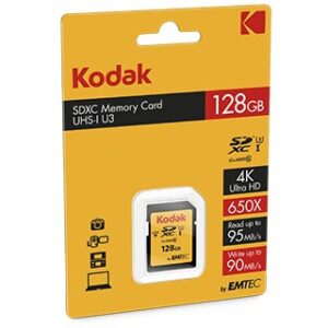 Kartë Memorie SD CARD Kodak 128GB UHS-I U3 V30 Ultra