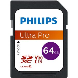 Kartë Memorie SD CARD Philips XC Card 64GB Class 10 UHS-I U3 V30 A1