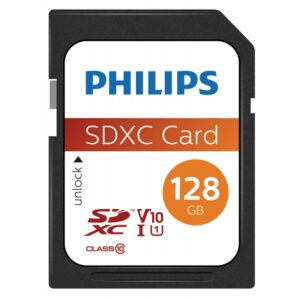 Kartë Memorie SD CARD Philips XC 128GB Class 10 UHS-I U1